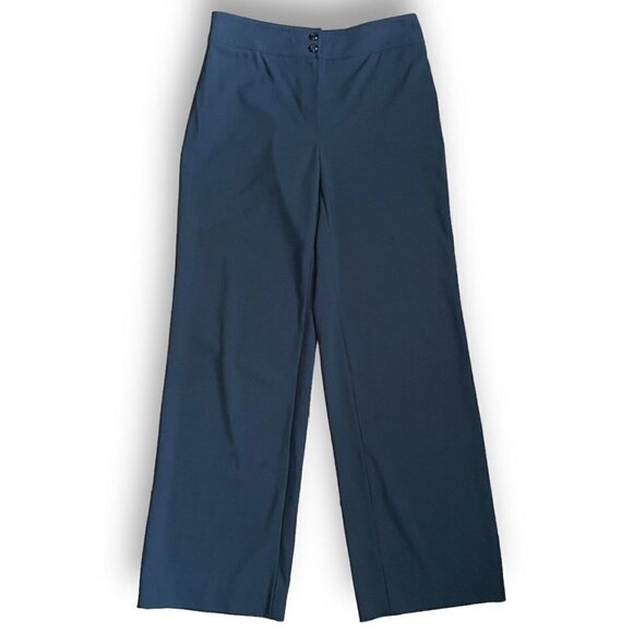 Armani Collezioni Womens Dress Pants Sz 10 Dark Gray Wool Straight Leg Trouser - Picture 1 of 7